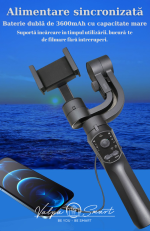 Stabilizator Gimbal 3 Axe Profesional pentru Smartphone – Filmări Fluide, Moduri Cinematografice, Autonomie 10h, Control prin Aplicație | ValpaSmart - imagine 7