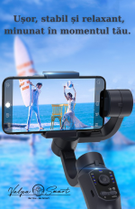 Stabilizator Gimbal 3 Axe Profesional pentru Smartphone – Filmări Fluide, Moduri Cinematografice, Autonomie 10h, Control prin Aplicație | ValpaSmart - imagine 11