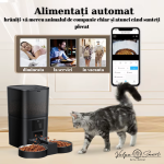 Hranitor automat inteligent cu wireless, cameră video HD și alimentare duală - imagine 3