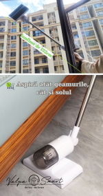 Aspirator Geamuri Wireless 3-in-1 – Curățare Fără Urme, Cap Flexibil 180°, Mâner Telescopic 133 cm, Ideal pentru Geamuri, Oglinzi, Pardoseli si Tavane| ValpaSmart - imagine 4