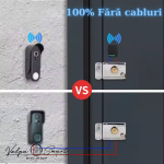 Videointerfon Inteligent Wi-Fi cu Cameră 160°, Control de pe Telefon și Deschidere Poartă – Model Premium IP55 - imagine 4