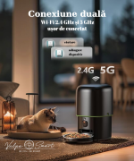 Hranitor automat inteligent cu wireless, cameră video HD și alimentare duală - imagine 5