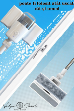 Aspirator Geamuri Wireless 3-in-1 – Curățare Fără Urme, Cap Flexibil 180°, Mâner Telescopic 133 cm, Ideal pentru Geamuri, Oglinzi, Pardoseli si Tavane| ValpaSmart - imagine 5