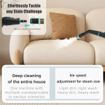 Aparat de Curățat cu Aburi , 1500W, Rezervor 1250ml, Presiune 4 Bar, Abur 105°C, Capete pentru Haine, Textile și Grăsimi - imagine 8