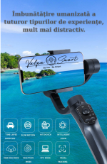 Stabilizator Gimbal 3 Axe Profesional pentru Smartphone – Filmări Fluide, Moduri Cinematografice, Autonomie 10h, Control prin Aplicație | ValpaSmart - imagine 4