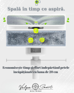 Aspirator Geamuri Wireless 3-in-1 – Curățare Fără Urme, Cap Flexibil 180°, Mâner Telescopic 133 cm, Ideal pentru Geamuri, Oglinzi, Pardoseli si Tavane| ValpaSmart - imagine 8