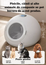 Uscător Inteligent pentru Pisici și Câini Mici, Silențios, cu Ventilație și Ioni Negativi – ValpaSmart - imagine 7