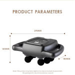 Aparat de Masaj Portabil Profesional cu 8 Bile și 99 Niveluri de Intensitate Ecran LCD - imagine 9