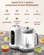 Aparat Preparare Mâncare Bebeluși 8-în-1 – Gătire & Mixare Automată - imagine 2