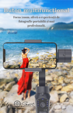 Stabilizator Gimbal 3 Axe Profesional pentru Smartphone – Filmări Fluide, Moduri Cinematografice, Autonomie 10h, Control prin Aplicație | ValpaSmart - imagine 6