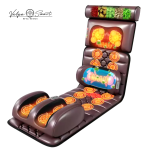 Saltea de Masaj Shiatsu 9 Programe, Încălzire, Vibrații & Masaj pentru Gât, Spate și Picioare – Piele Premium, Telecomandă | ValpaSmart - imagine 14