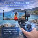 Stabilizator Gimbal 3 Axe Profesional pentru Smartphone – Filmări Fluide, Moduri Cinematografice, Autonomie 10h, Control prin Aplicație | ValpaSmart - imagine 5