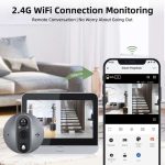 Vizor Electronic Smart cu WiFi 2.4G, Cameră HD 3MP, Ecran 4.3", Senzor PIR, Vedere pe Timp de Noapte, Audio Bidirecțional, Control Tuya, Înregistrare Foto/Video ValpaSmart - imagine 2