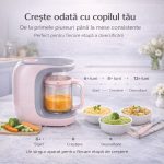 Aparat 8‑în‑1 pentru preparat mâncare bebeluși – aburire, blendare, sterilizare, auto‑curățare | ValpaSmart - imagine 5