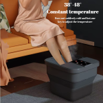 Găleată de Hidromasaj pentru Picioare cu Temperatură Constantă 38–48°C, Masaj Electric 3D Tai Chi, Bile Rotative, Telecomandă, Ecran Tactil LCD, Pliabilă - imagine 3