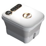 Găleată de Hidromasaj pentru Picioare cu Ecran Tactil, Masaj Automat 3D, Încălzire Apă PTC, Pliabilă