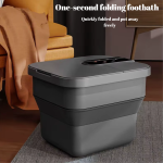 Găleată de Hidromasaj pentru Picioare cu Temperatură Constantă 38–48°C, Masaj Electric 3D Tai Chi, Bile Rotative, Telecomandă, Ecran Tactil LCD, Pliabilă - imagine 11