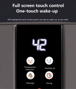 Găleată de Hidromasaj pentru Picioare cu Temperatură Constantă 38–48°C, Masaj Electric 3D Tai Chi, Bile Rotative, Telecomandă, Ecran Tactil LCD, Pliabilă - imagine 7