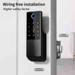 Yală Inteligentă de Exterior, Impermeabilă, cu Amprentă, Cod, Card, Cheie și Control din Aplicație, Autonomie 8–10 Luni, Instalare Fără Cabluri - imagine 11