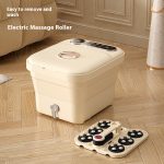 Găleată de Hidromasaj pentru Picioare cu Ecran Tactil, Masaj Automat 3D, Încălzire Apă PTC, Pliabilă - imagine 6