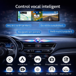 Camera Auto ValpaSmart Tip Oglinda 4K UHD + 1080P, Ecran IPS Touch 11.26”, Wireless CarPlay & Android Auto, WiFi, Dual Camera Fata/Spate, Senzor Sony IMX415, Night Vision WDR, Unghi 170°, Senzor G, Asistenta Parcare, FM Transmitter - imagine 3