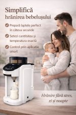 Espressor Lapte Praf pentru Bebelusi si Copii, Valpa Smart, Aplicatie Mobila, wi-fi, Setare personalizata a portiei, Temperatura Reglabila, Apa Calda, Autocuratare, Functionare Silentioasa,1,8 L, Alb - imagine 3