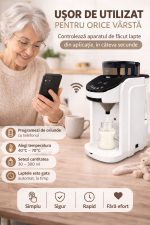 Espressor Lapte Praf pentru Bebelusi si Copii, Valpa Smart, Aplicatie Mobila, wi-fi, Setare personalizata a portiei, Temperatura Reglabila, Apa Calda, Autocuratare, Functionare Silentioasa,1,8 L, Alb - imagine 6